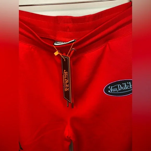 NWT Von Dutch Logo Fleece Wide Leg Pants - Picture 6 of 7